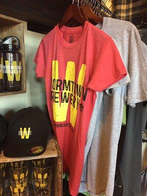 Shirts printed by Newtek for local brewery Wormtown.