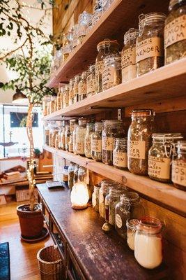 Ever-growing selection of organic herbs.