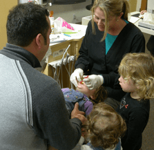 Even the hygienist gets the whole family involved.