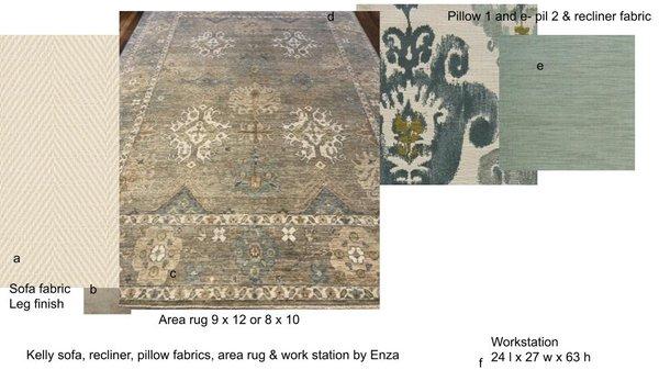 Area Rug and upholstery fabrics