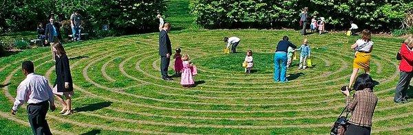 Easter Egg Hunt on the Labyrinth and Playground