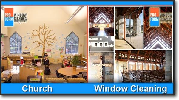 Church cleaning - window cleaning, pressure washing