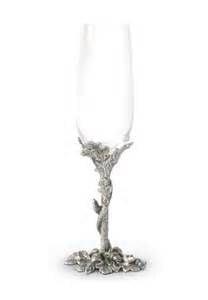 Acorn & Oak Leaf Pewter Champagne Flute