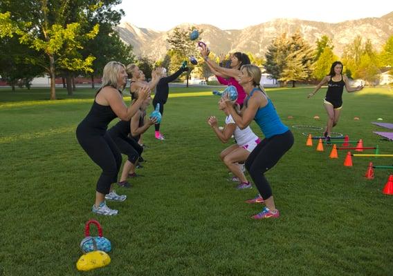 Partner circuit training at the park!