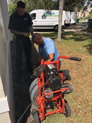 Residential Main Sewer Line Cleaning.