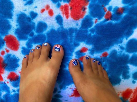 4th of July toes!