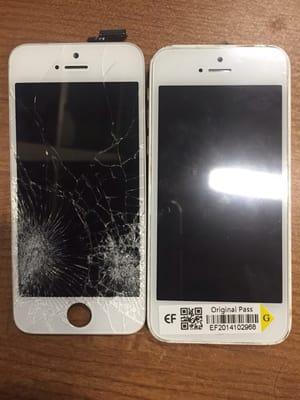 My phone before and after. Now I'm happy :)