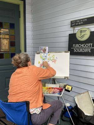 Annelein Beukenkamp painting on Shelburne Day