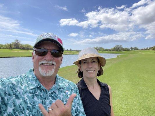 Joanne and I at Hoakalei for the St. Paddy's day shoot out!