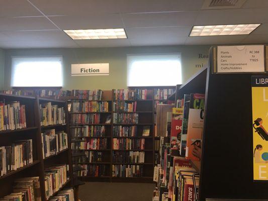 Non fiction and fiction sections