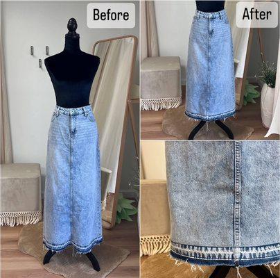 Jeans dress alteration