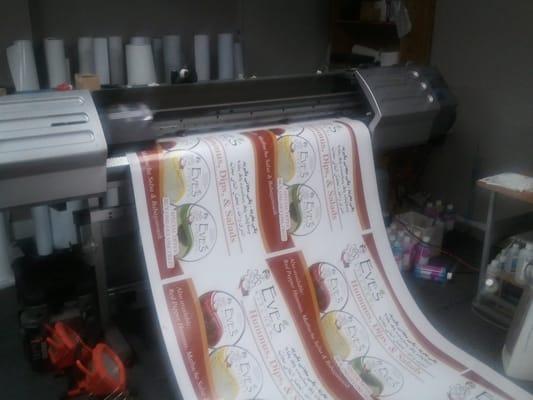 One of large format printers running...