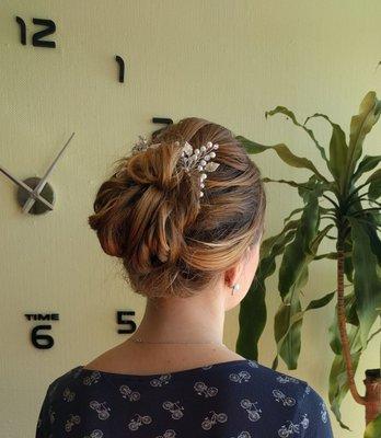 My updo for an engagement photoshoot