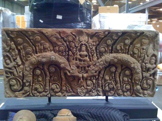 Mongolian Sculpture Recovered by the US Army, Packed in Wooden crates and shipped back to Mongolia