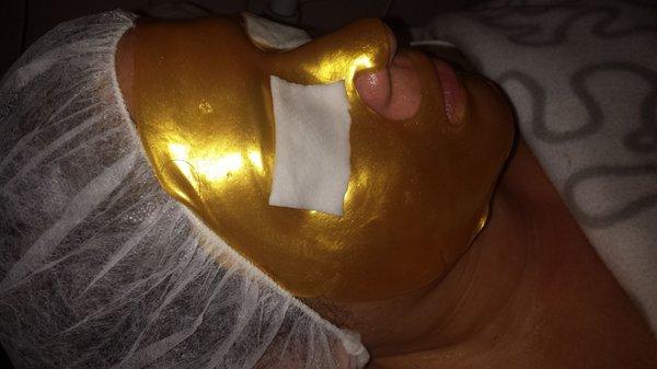 Gold Mask Facial Treatment for Skin Firming, lines, wrinkles, dehydration