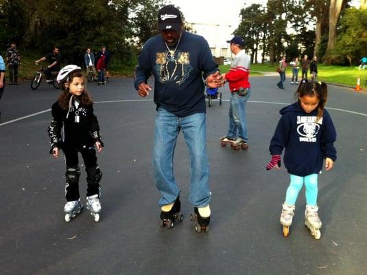 Rich teaching kids at Golden Gate Park. Best to start them young! He's super patient!