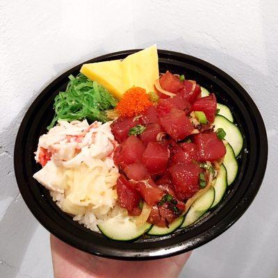 Hapa Bowl = "Mixed" poke bowl aloha style