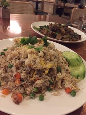 Yum!!! Crab fried rice and pad see eww