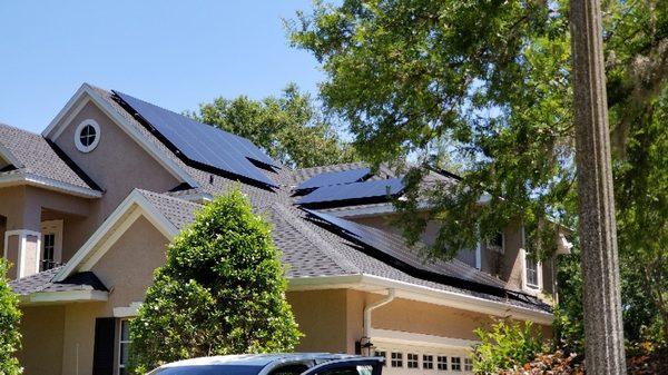 Beautiful Home With A Photovoltaic Solar Panel System Install