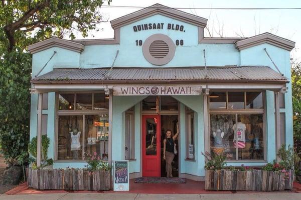 Wings Hawaii storefront. 69 Hana hwy in paia