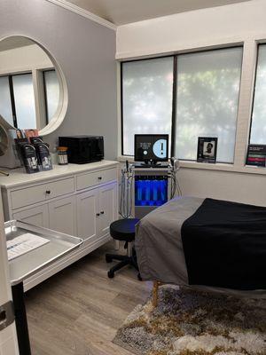 esthetician and massage room