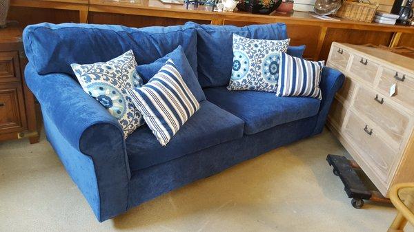 Beautiful slip covered sofa.