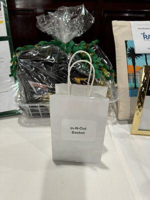 Raffle for the In n Out gift basket