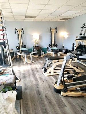 Studio interior with all five pieces of stunning Gyrotonic equipment from Germany