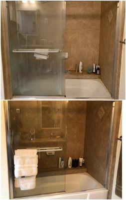 Bathroom before and after