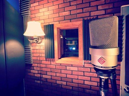 You'll feel right at home in our vocal booth.