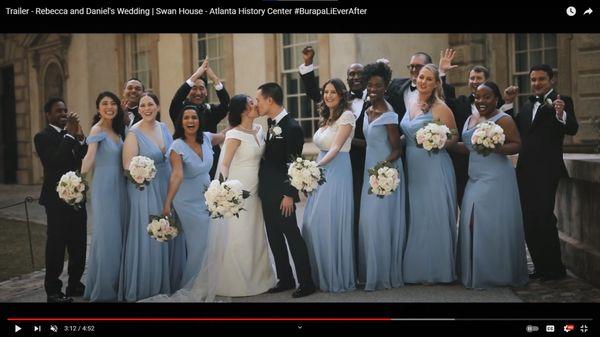 Screenshot from our wedding trailer produced by WedFlix. They got so many incredible shots.