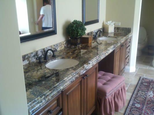 Mascarello granite master vanity top.