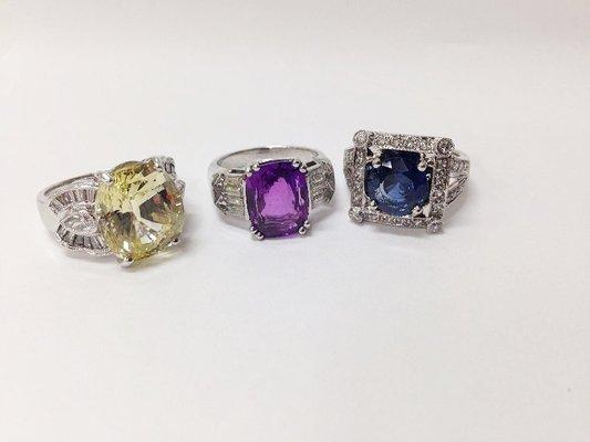 Sapphire & Diamond Rings