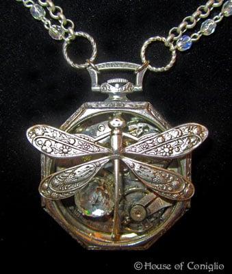 Antique Pocket-Watch necklace by House of Coniglio