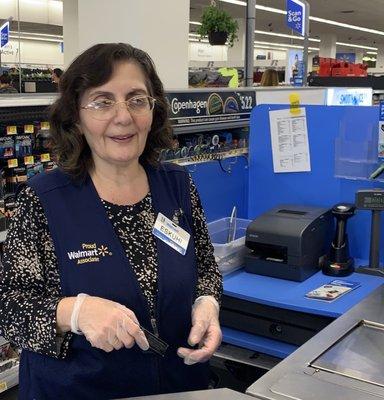 Thank you to this amazing Employee . She's at Panorama City WALMART employee..