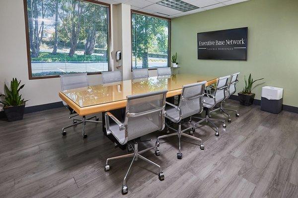 8 person conference room - 65" monitor, 6' glassboard, air purifier