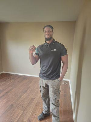 WE even past the keys to renters too!!  ONE happy guy - over 100 applicants and he got the home!!