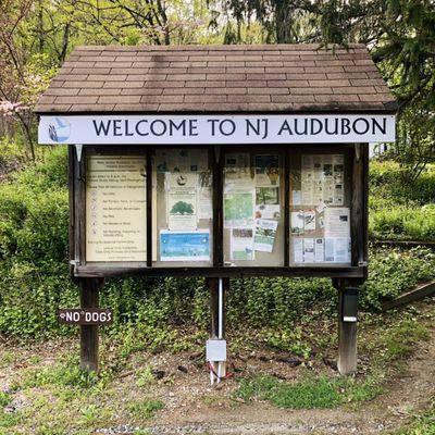 Welcome sign at entrance