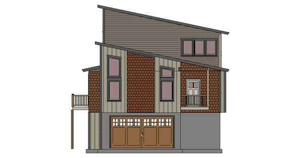 Modern House with Shed Roof Plan