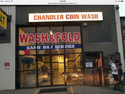 Wash and fold 80c per pound, pick up and drop off service available.