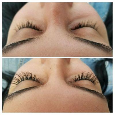 Top: Before
Bottom: with volume lashes