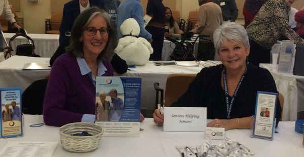 Margot and Janice at the StoneRidge wellness expo