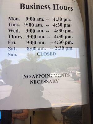 The schedule at Manny's of Fishkill. 3/2023 - new hours. Closed Sunday & Monday.