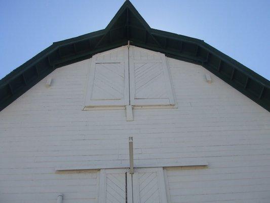 A look at the top of the barn