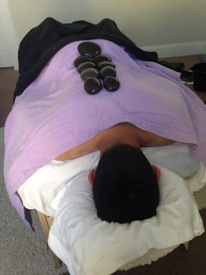 Hot stone massage