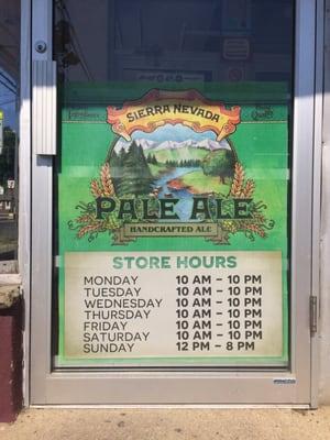 STORE HOURS  (I couldn't find them anywhere)