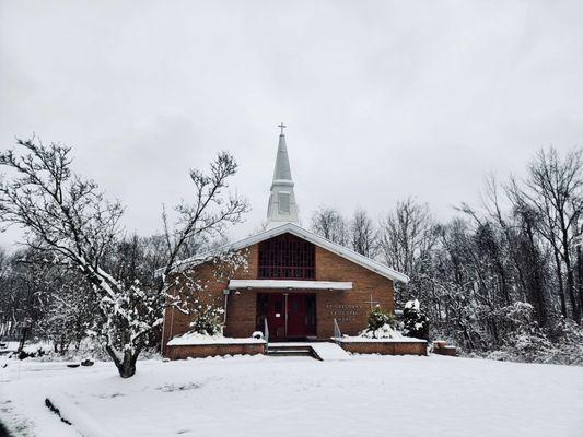 Outside after a snowstorm.