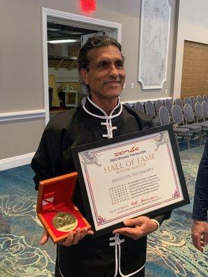 Sifu Marlon's induction into the International Chinese Martial Arts Competition Hall Of Fame this past July 16th, 2022 in Orlando Florida.