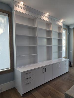 Custome  office wall unit - Margo Brown Interiors and ABV Wood and Design Corp left