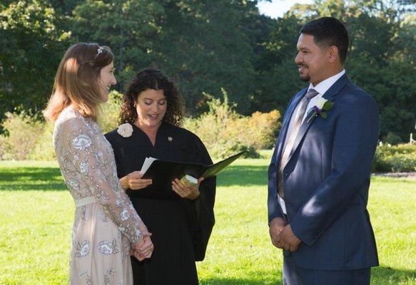 Marrying this beautiful couple at the Arnold Arboretum